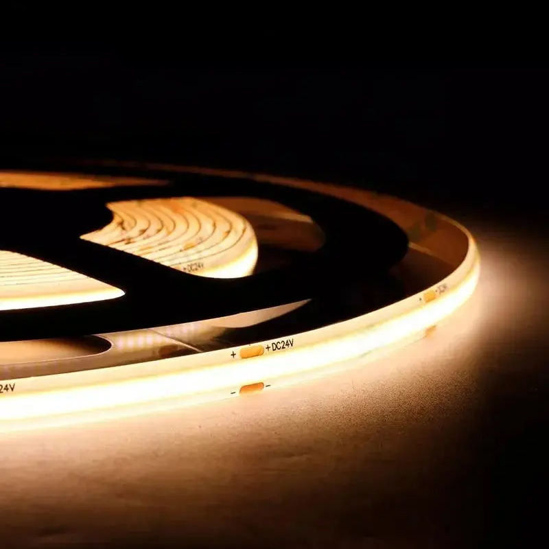 IP20 DC12V24V 8mm10mm Ancho 480Leds 3000K4000K6500K Flexible COB Led Strip Light para decoración exterior e interior