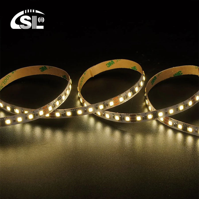 115lm/w Smart Flowing Chase funcionando 12V24V 8mm 120leds 3000K Electroplata blanca cálida SMD2835 luz de banda LED