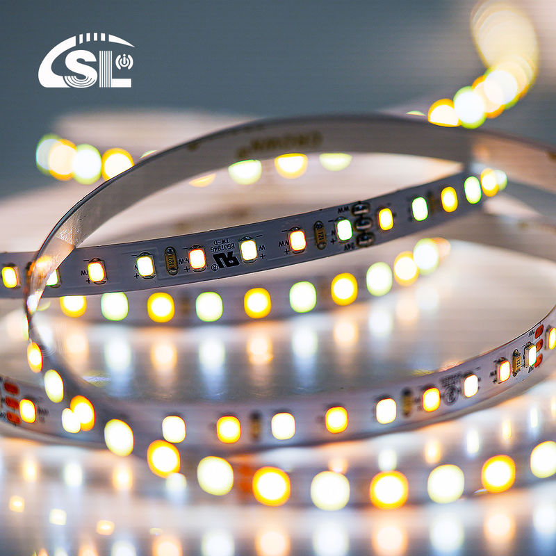 120LEDs 8mm 3000K-6500K CCT Flexible de doble color COB SMD2835 luz de banda LED con 80 Ra