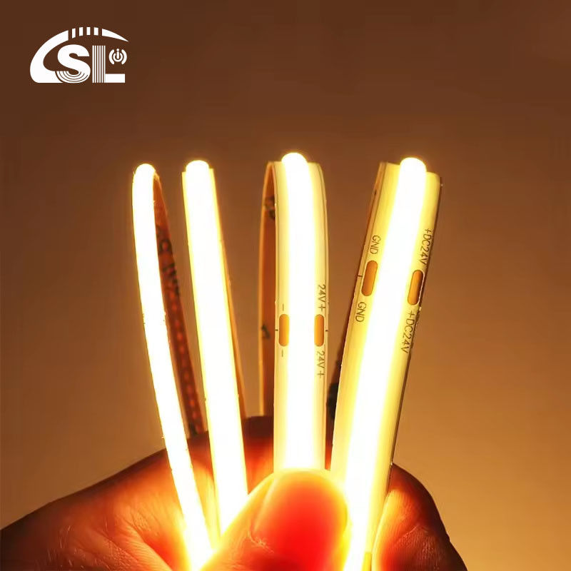CE RoHs IP44 Ra80 COB Luz de banda LED de 8 mm de ancho 110V/220V 320Leds 3000K4000K6500K 3