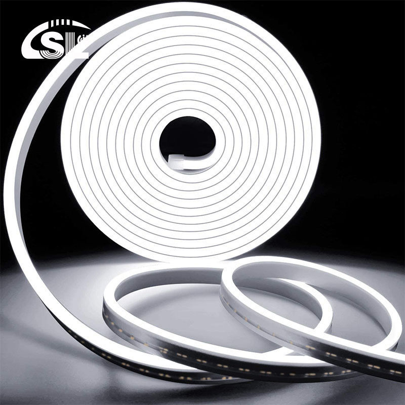 Neutral de color blanco 120LED/m Frío de color blanco LED Neon Flex IP65 DC a prueba de agua 12V 6x12mm Kit completo