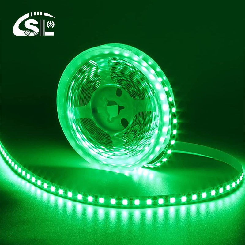Calificación IP20 Alto brillo personalizado 5V 120LEDs Verde una luz una placa electroplata SMD2835 luz de banda LED