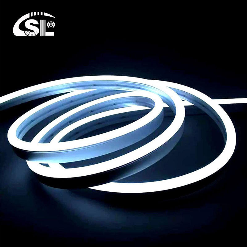 4100K Frío LED Blanco Neón Flex 24V DC Inalámbrico 8x16mm 120LEDs/m IP65 Impermeable Ideal