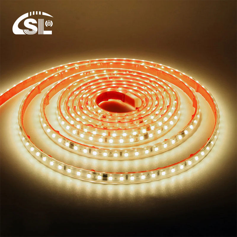 120 LEDs 10W/m Luz de banda LED de alto voltaje AC110V 220V IP65 Impermeable SMD 2835