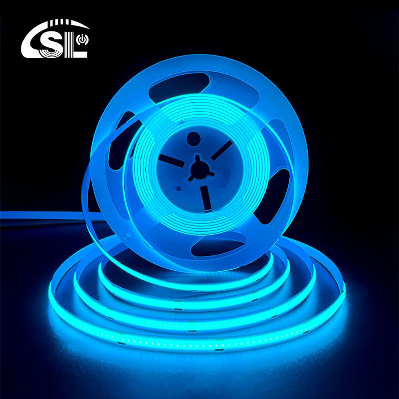 320Leds Alta luminosidad Hielo Azul COB Led Strip Light CE RoHs IP20 8mm Ancho 12V24V