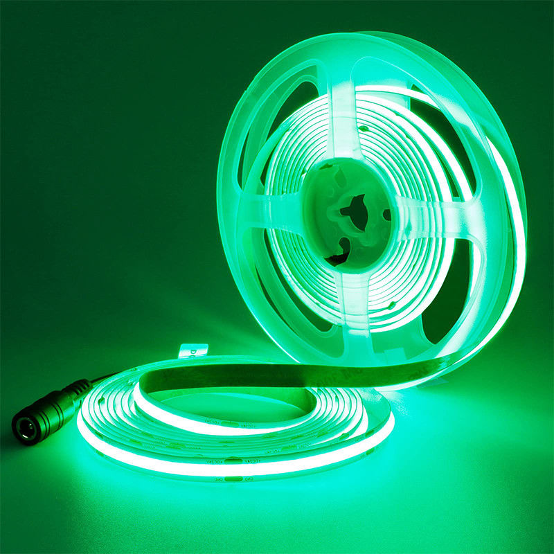DC12V24V 480LEDs Ra90 8mm10mm ancho verde flexible COB luz LED de banda para la iluminación