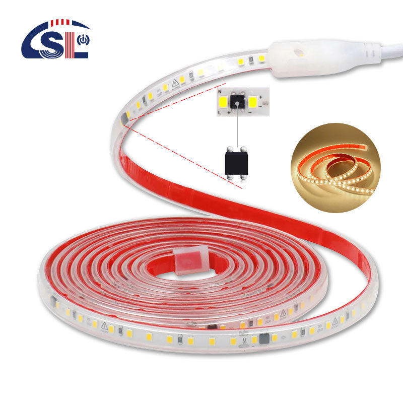 120 LED Lámpara de cinta flexible con IC Iluminación para el hogar 110v/220V 2835 Luz LED de banda resistente al agua IP65