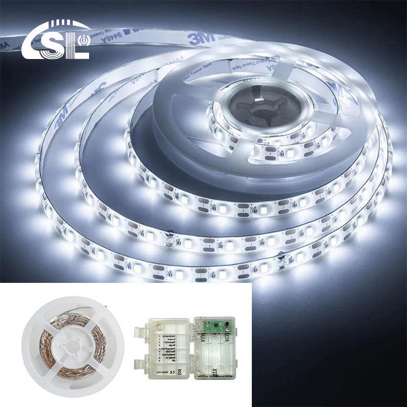 DC 24V 5V 120LEDs 8mm 6500K Blanco de alto brillo Electroplata flexible SMD2835 Luz de banda LED