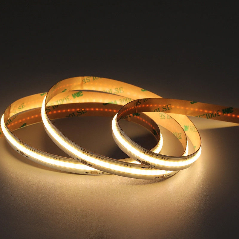 50000 horas de vida útil CCT DC12V24V 8mm 10mm 576Leds 3000K-6500K Flexible COB luz de banda LED