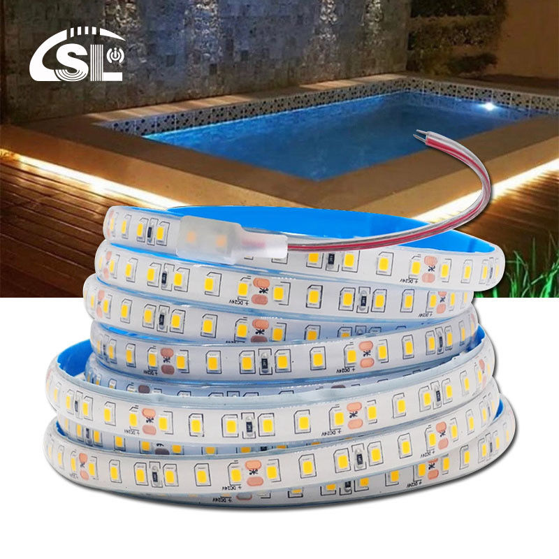 Correa de iluminación de COB 110v220v 8mm 120leds 4000K IP67 Junta de corte a presión impermeable SMD2835 Luz de banda LED