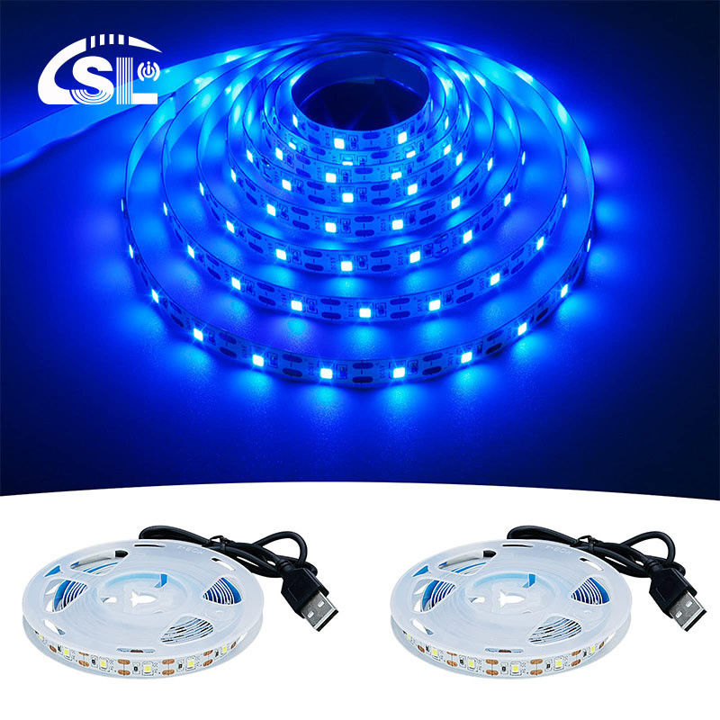 5V 8mm 120LEDs Luz de banda LED azul Electroplate SMD2835 Ideal para interiores y exteriores