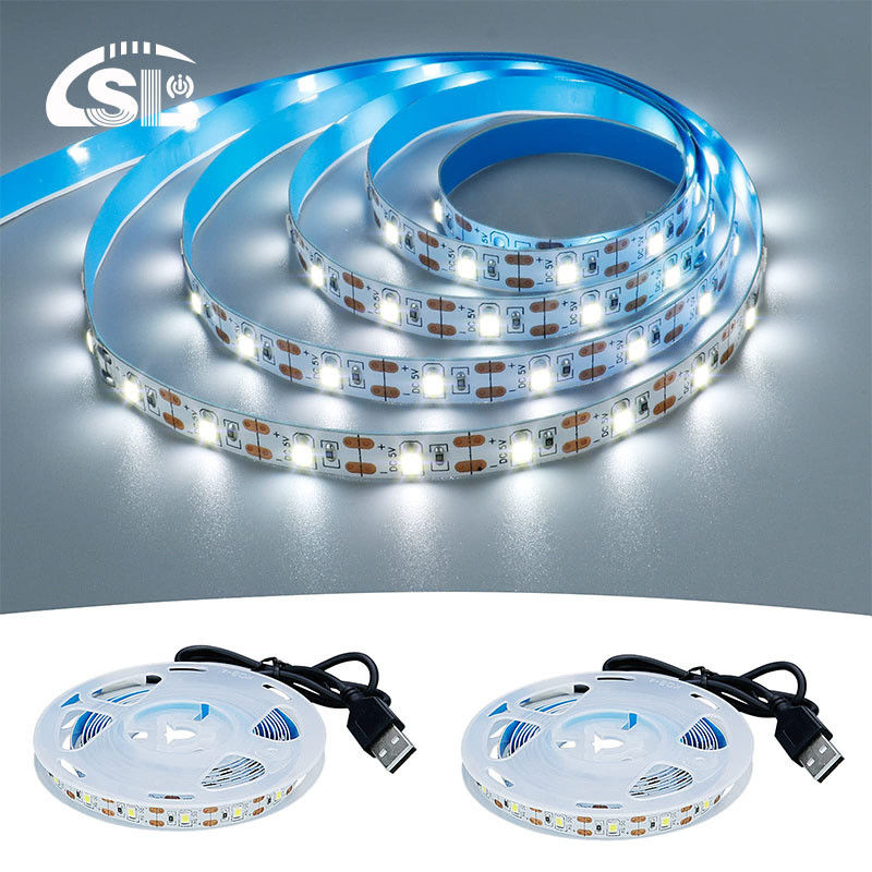 120LEDs/m 5V 8mm 6500K Blanco de un corte de electroplata flexible SMD2835 luz de banda LED