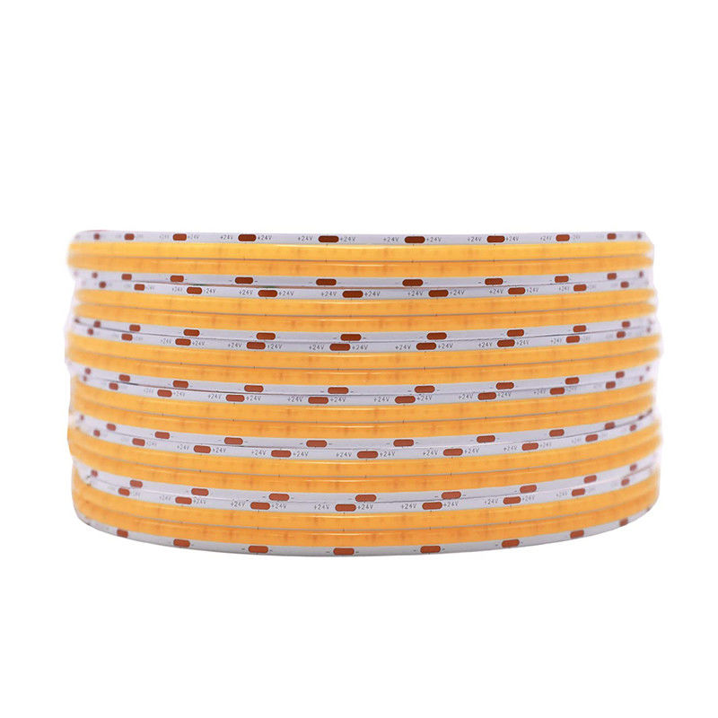 2- DC12V24V 8mm 320Leds 3000K cálido COB Led Strip Light para el gabinete de la decoración de la cocina de la iluminación del dormitorio