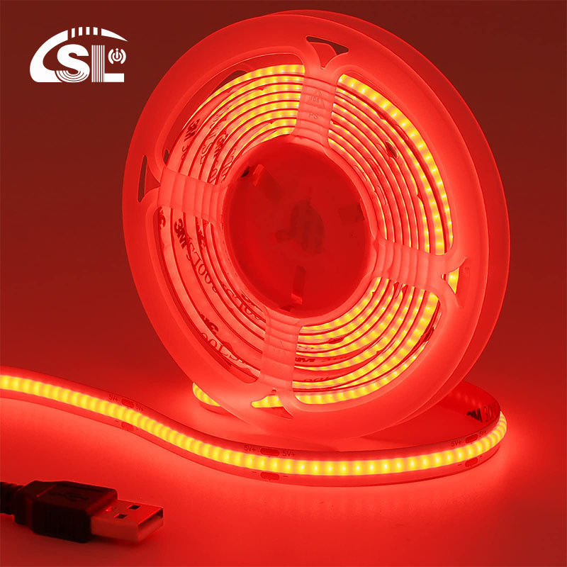 Luz de banda LED de color rojo 12V para decoración interior y exterior 8mm 320 LED