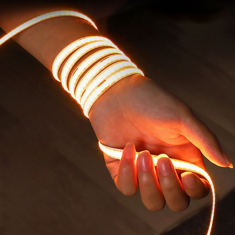 Soporte de atenuación de intensidad 8mm10mm 320leds 3000k-6500k COB Led Strip Light con 3-