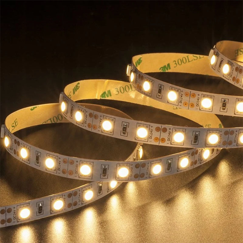 Capa de silicona para exteriores suave Luz inteligente SMD2835 24V Luz de banda LED 10M 12 Volt de persecución