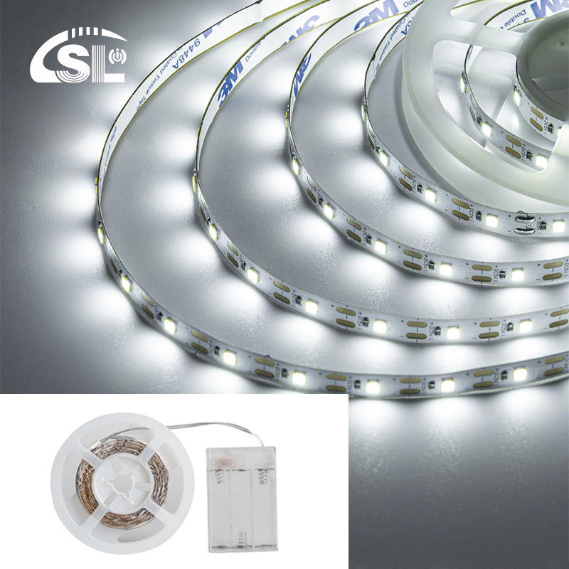 IP20 Calificado Alto brillo 5v 8mm 120leds 6500K Blanco flexible de electroplata SMD2835 Luz de banda LED