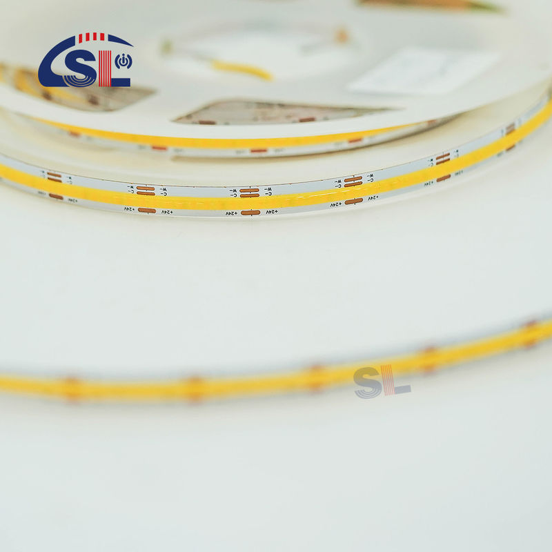 No resistente al agua 24v COB 320Ds 8mm Ra 80 CCT Tricolor Cob LED Light Strip