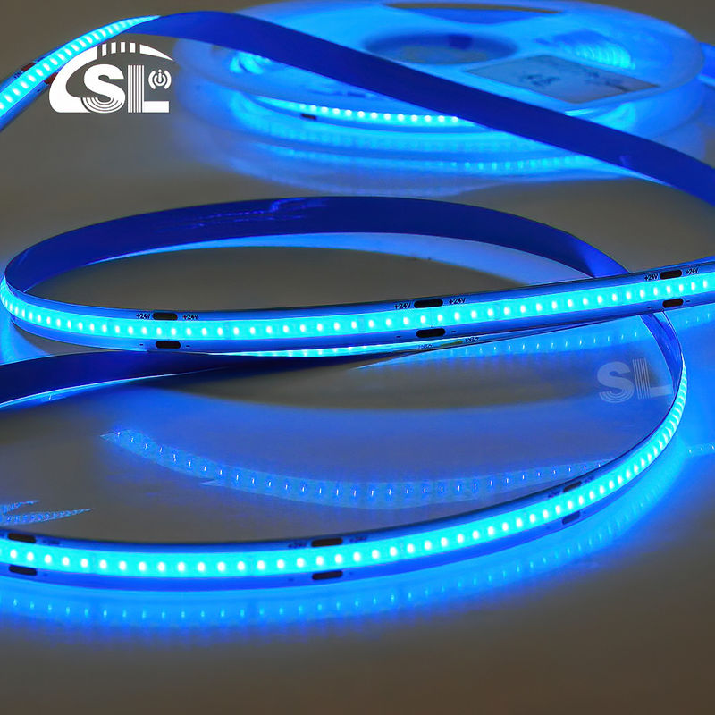 Luz de banda LED de alta luminosidad DC12V24V COB azul helado para hoteles y decoraciones interiores