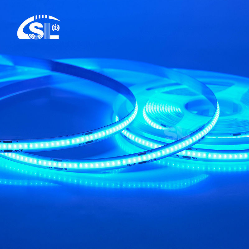 Electroplate COB 24v COB 320Ds 8mm Ra 85 Ice BLue Light Strip con una duración de 50000 horas