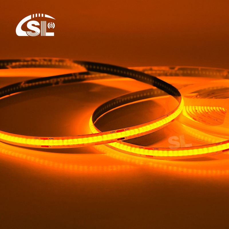 Electroplate COB 24v COB 320Ds 8mm Ra 85 Oro amarillo de luz de la franja para la iluminación del hogar