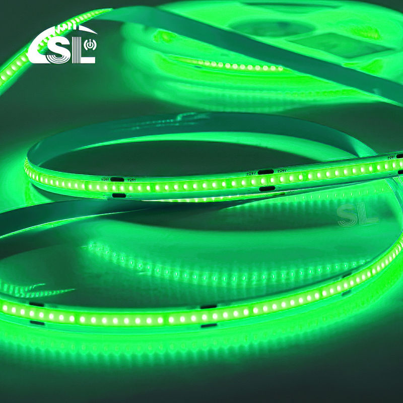 Electroplate COB 24v COB 320Ds 8mm Ra 85 Green LED Light Strip -20 - 45°C. La luz de la lámpara LED verde se puede utilizar en el caso de las lámparas de luz LED.