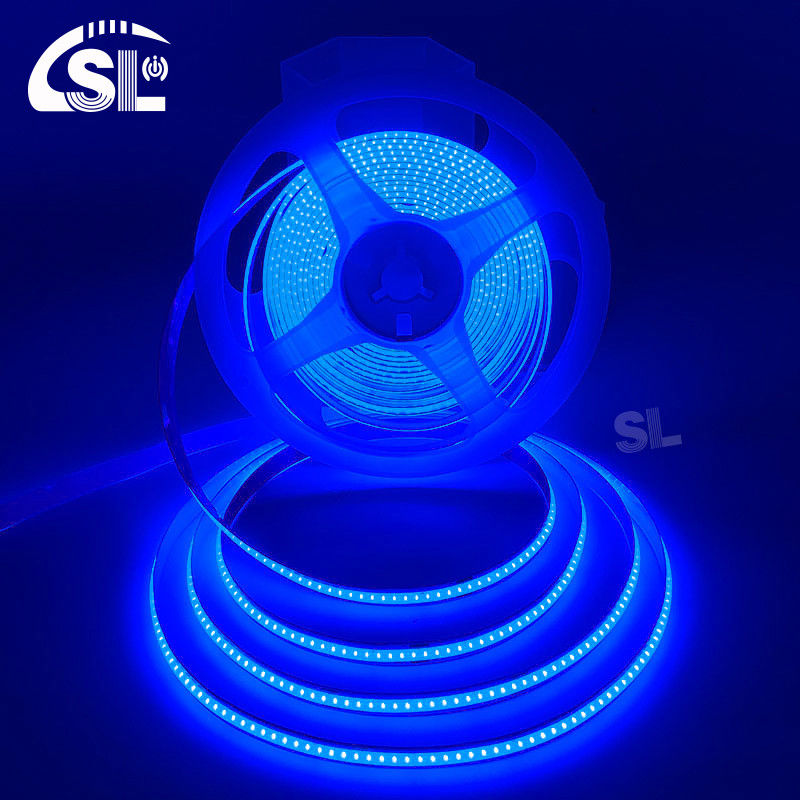 SL- COB-03208DB 8mm PCB ancho 180 grados Ángulo de visión Luz azul LED