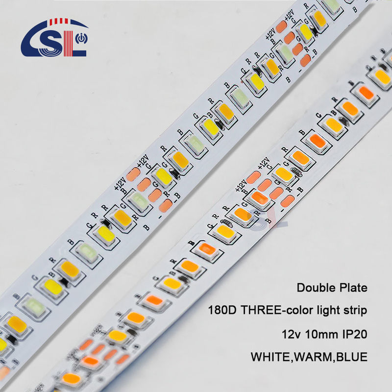 10mm 2835 180D Blanco cálido azul 12V LED de iluminación de la tira para la iluminación de baño de espejo residencial