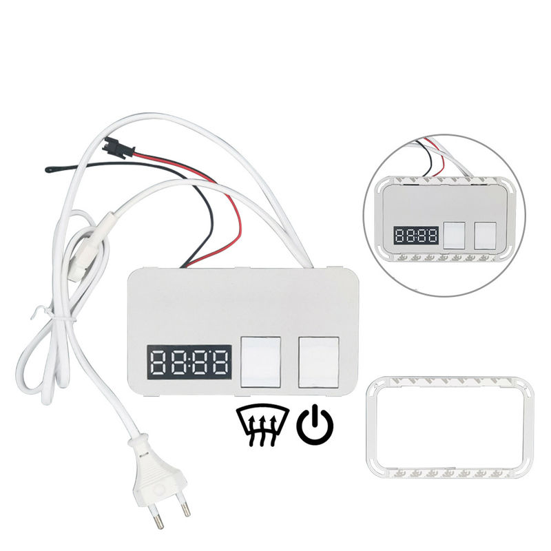 Desfogador de automatización inteligente 12V 5A 60W espejo LED táctil con pantalla de temperatura de tiempo