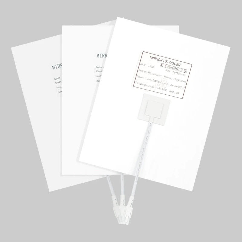 Material PET impermeable película desembarazadora de niebla para el espejo del baño 150mm * 200mm 10-20C