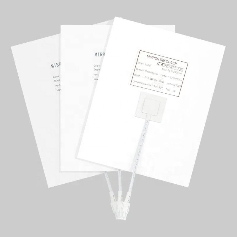Película anti niebla iluminada de forma cuadrada para el espejo del baño 300mm*500mm 220-240V/50-60HZ