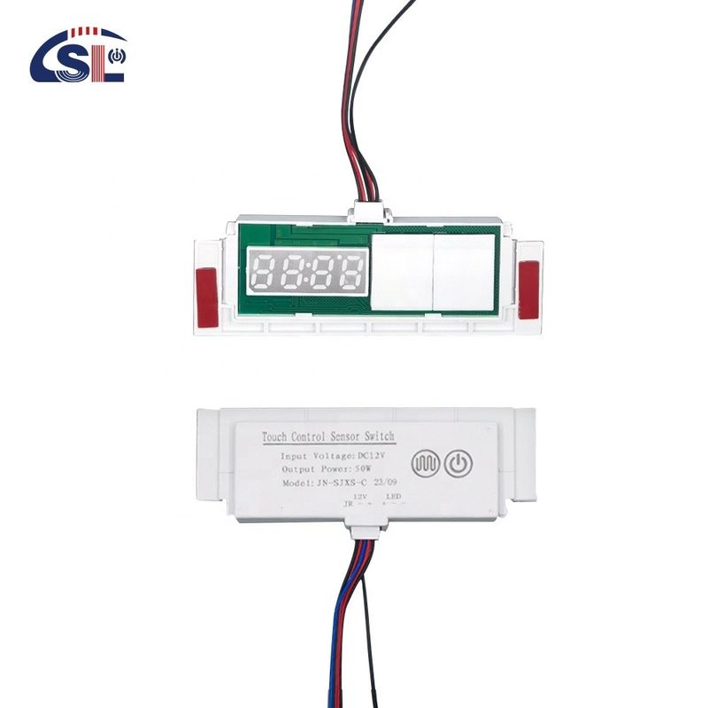 Interruptores inductivos de 60W Desempañador de luz LED con pantalla de temperatura de tiempo Sensor táctil Dimmer sin pasos