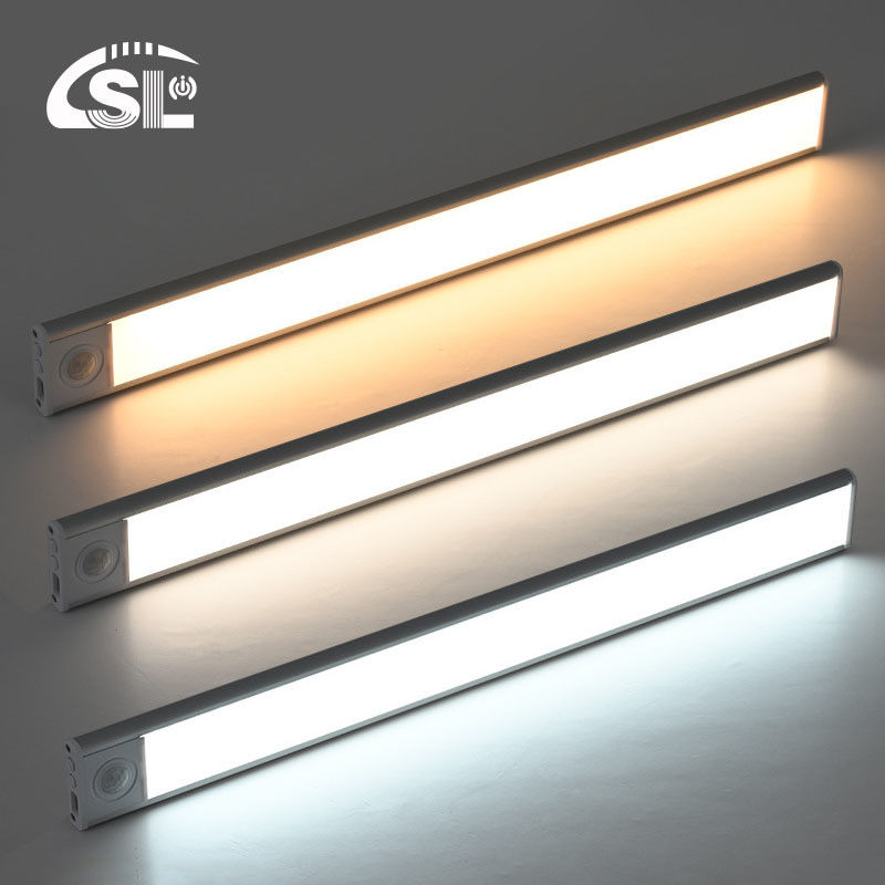 Temperatura de color ajustable sensor de movimiento LED luz para el gabinete de cocina ultra delgado