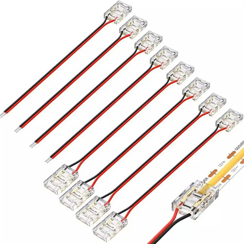 Hotel COB Mini LED Light Strip Conectores de alambre 2 Conexión de 3 pines sin soldadura CCT 5 8 10mm LED Conector de alambre de tira a tira