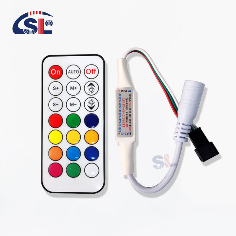 Control remoto mini RF de 20-60 grados para luz de píxeles WS2811/WS2812B/WS2813/USC1903